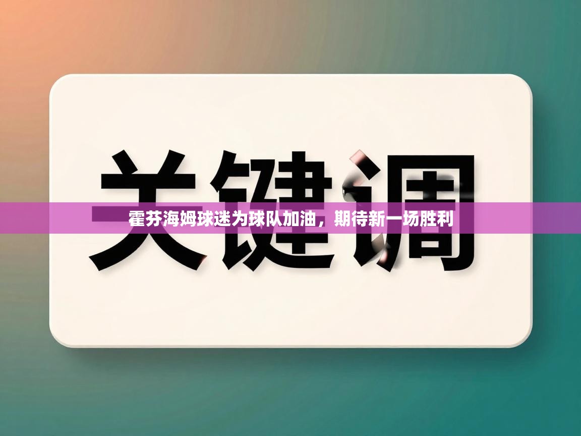 霍芬海姆球迷为球队加油，期待新一场胜利